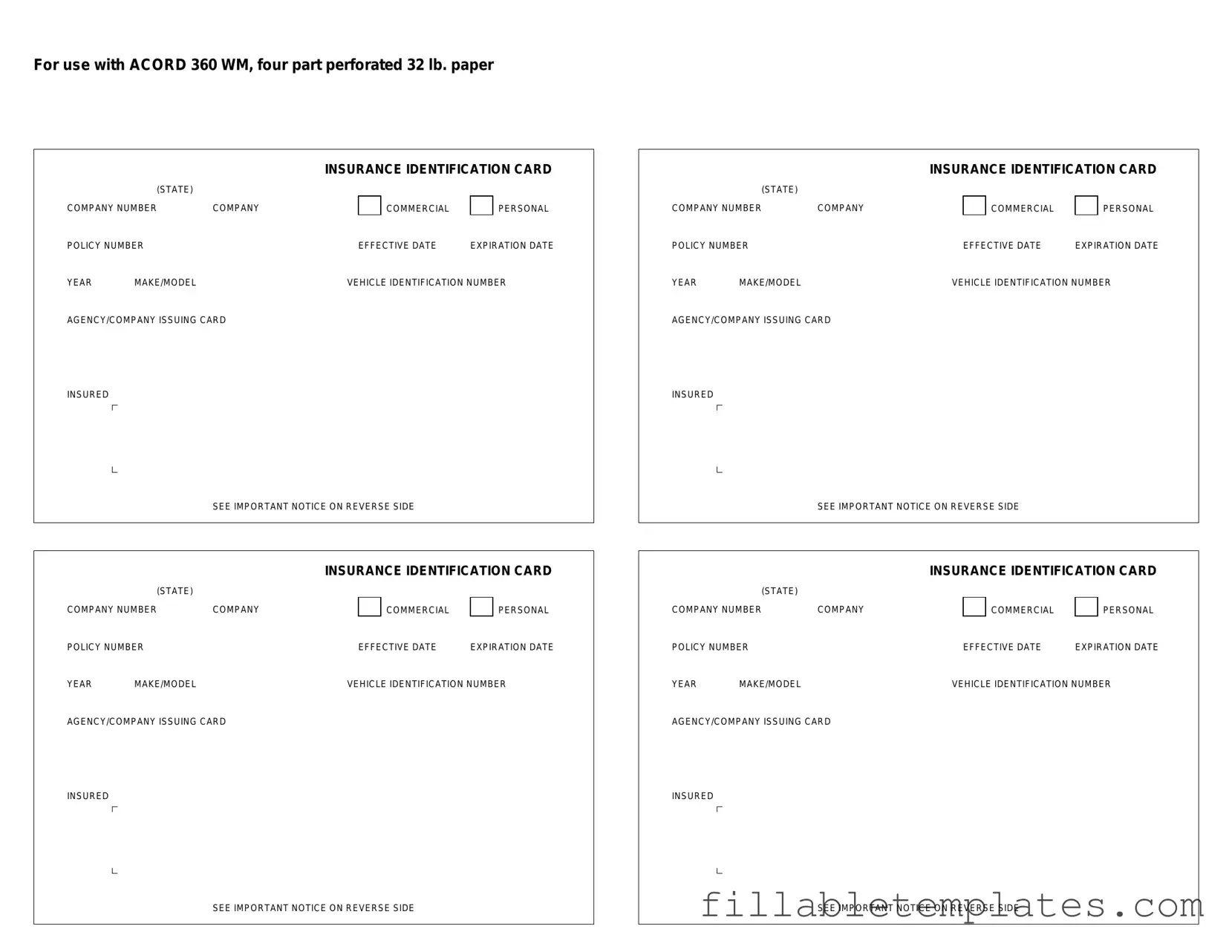 Official Acord 50 WM Template in PDF