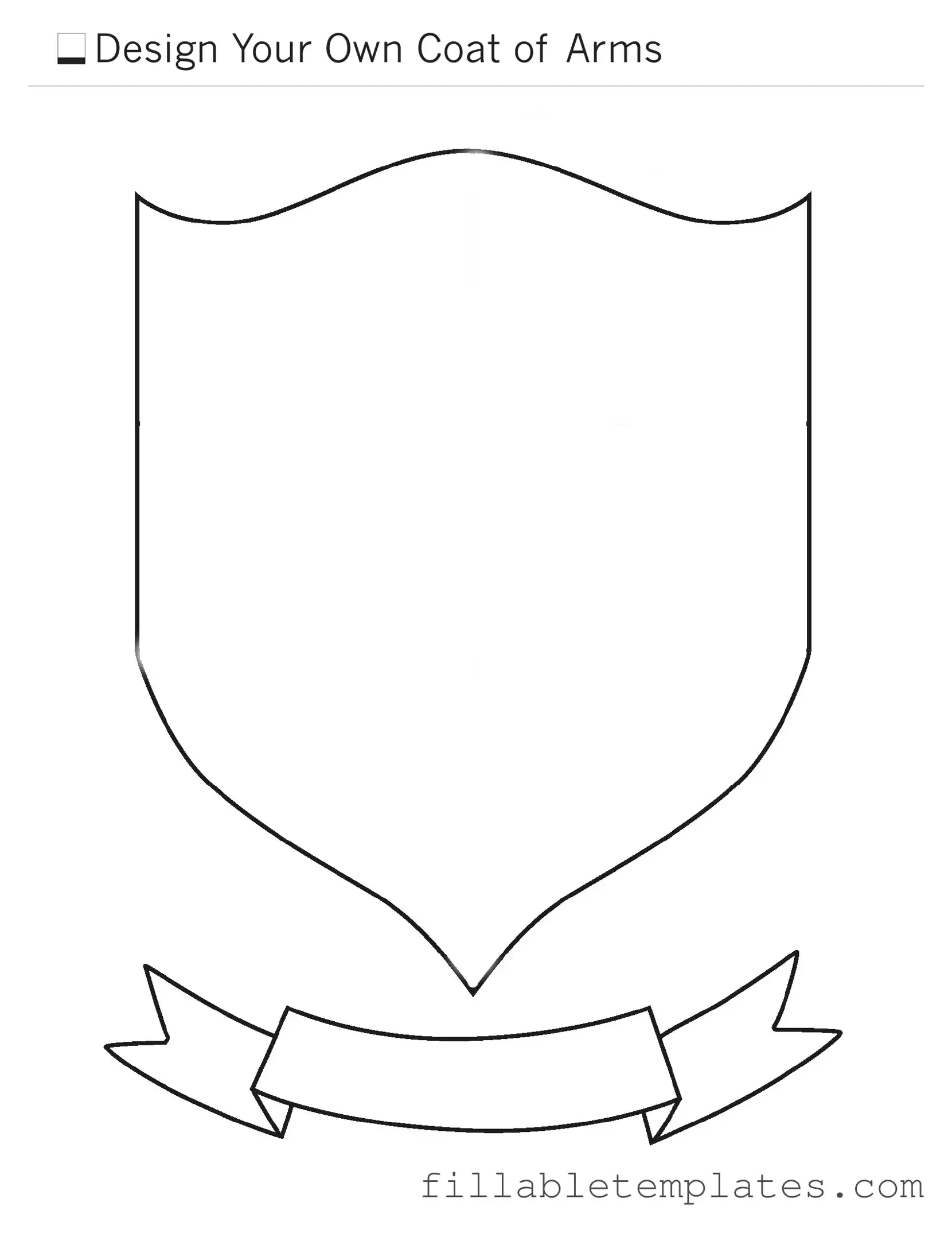 Official Coat Of Arms Template in PDF