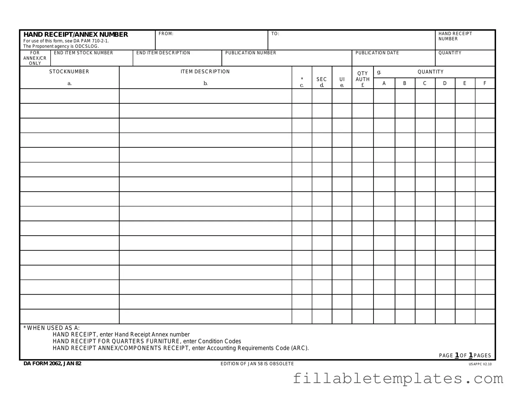 Official Da Template in PDF