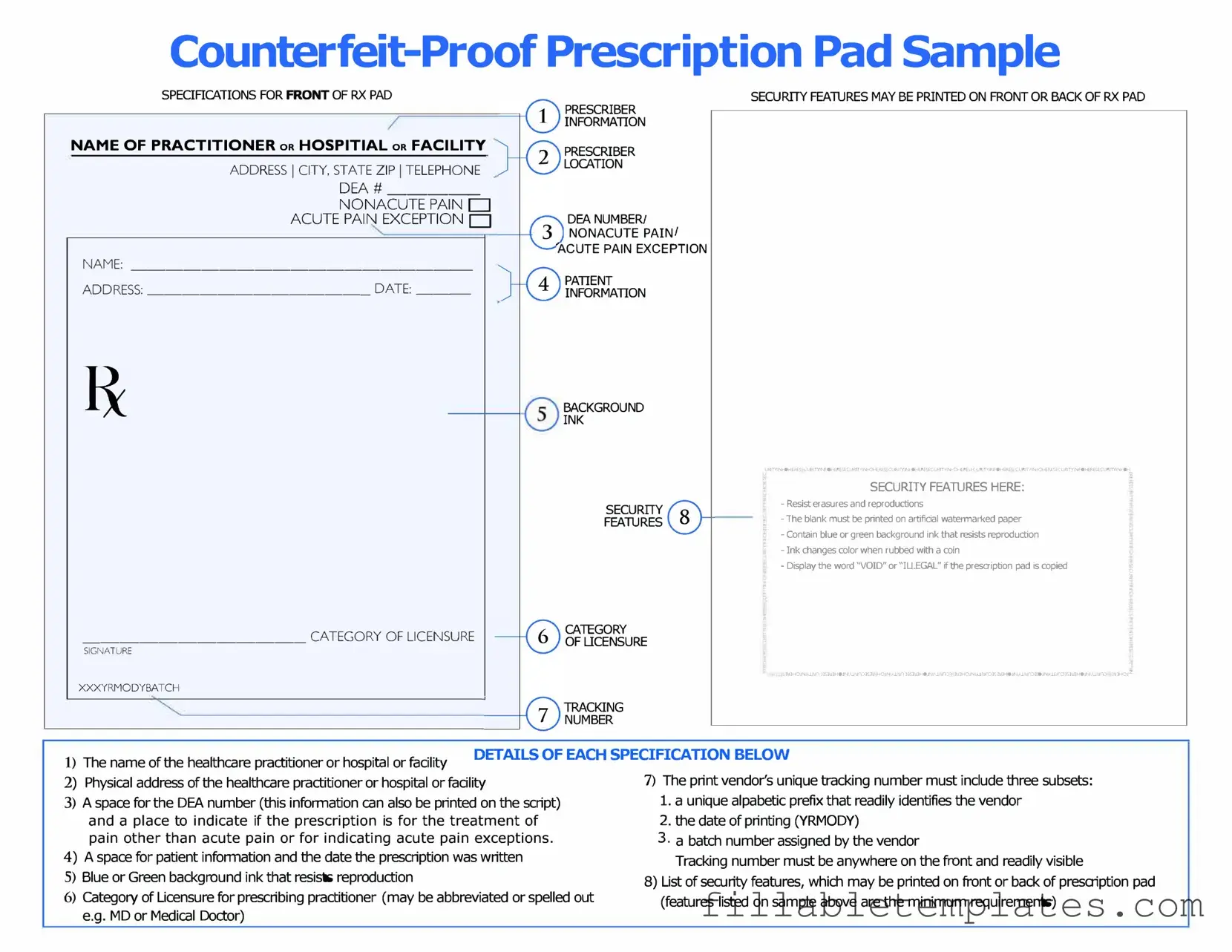 Official Prescription Pad Template in PDF