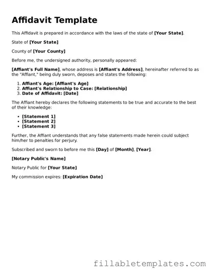 Printable Affidavit Form