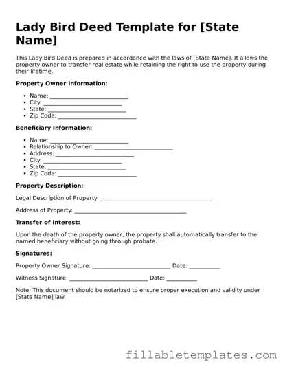 Printable Lady Bird Deed Form