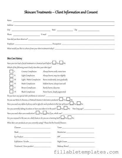 Official Facial Consent Template in PDF