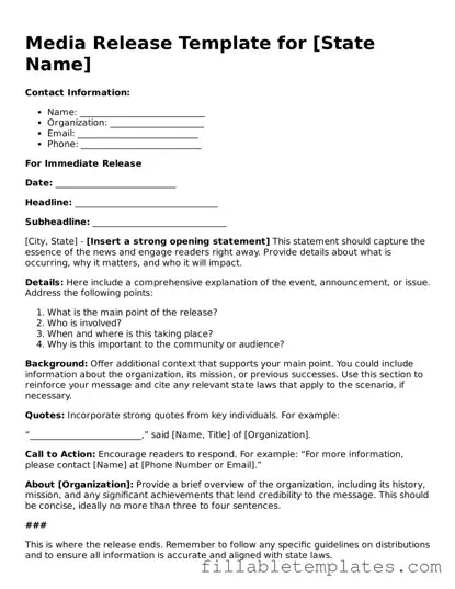Printable Media Release Form