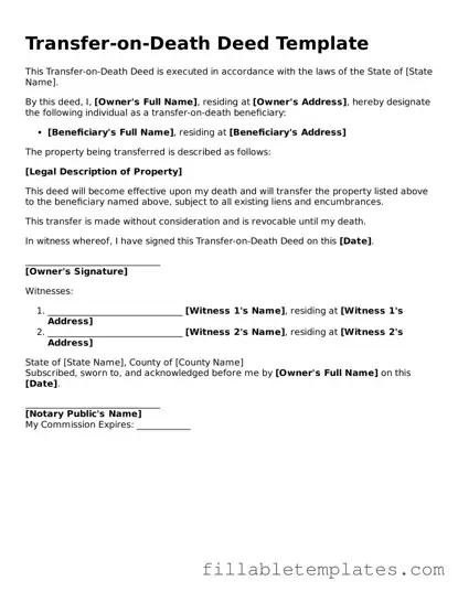 Printable Transfer-on-Death Deed Form